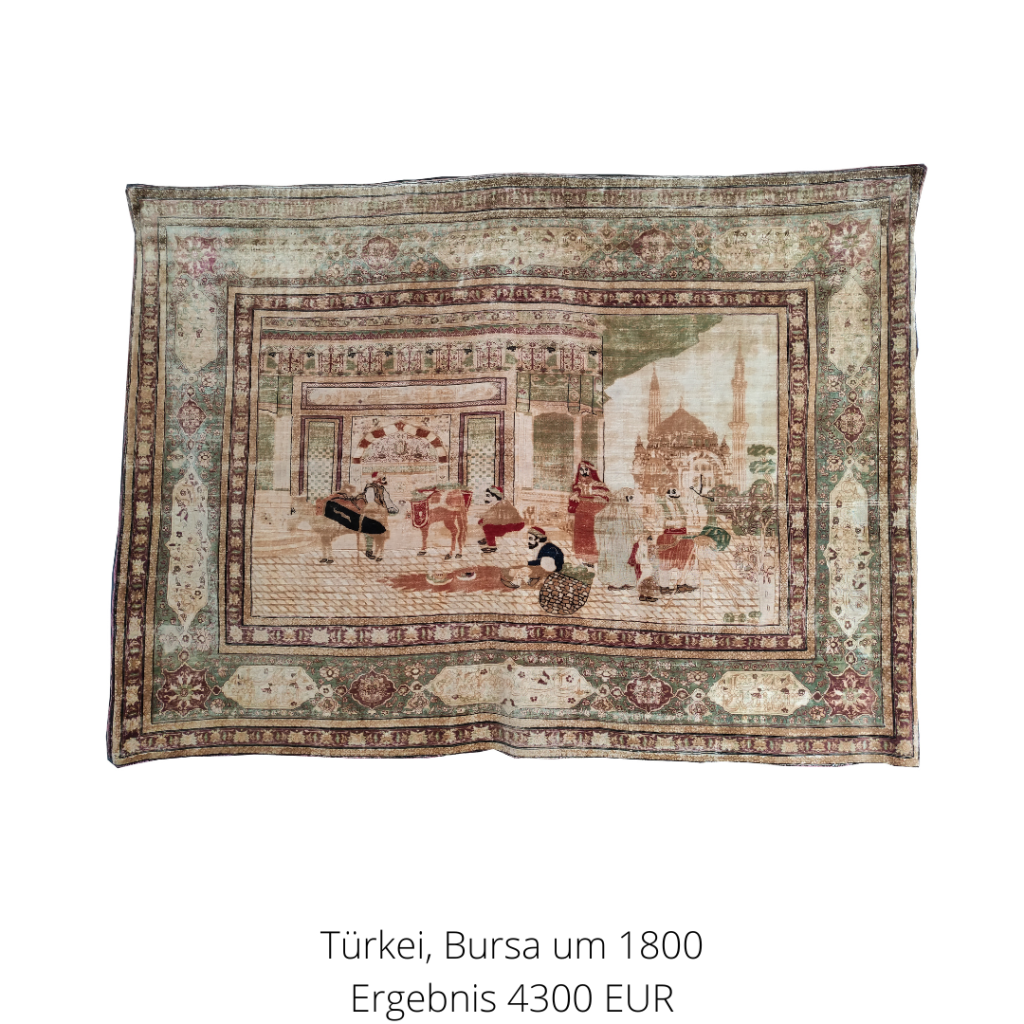 Teppich aus Vollseide aus dem türkischen Bursa mit einer selten feinen Knüpfen mit ca. 1 Million Knoten. 
Ein Highlight aus der Rubrik Teppiche.