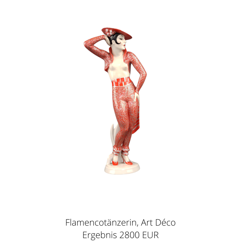 Flamencotänzerin / Carmen, Art Déco, Rosenthal, Entwurf Wolfgang Schwartzkopf.
Ein Highlight aus der Rubrik Porzellan.