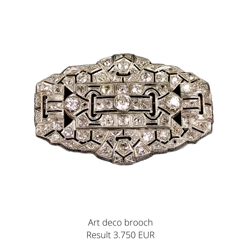 Exclusive antique art deco brooch