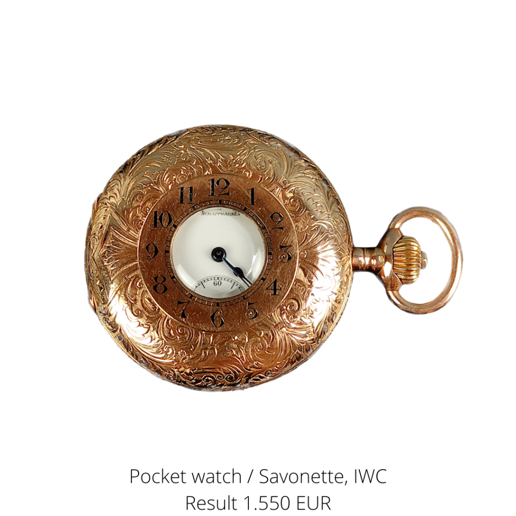 Gold pocket watch / savonette by IWC